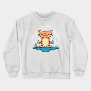 Yoga Spiritual Cat Pet Owners Crewneck Sweatshirt